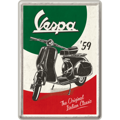 Blechpostkarte »Vespa - The Italian Classic«