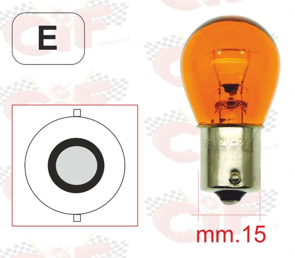 Blinker - Birne Ba15s 12V 21W , orange