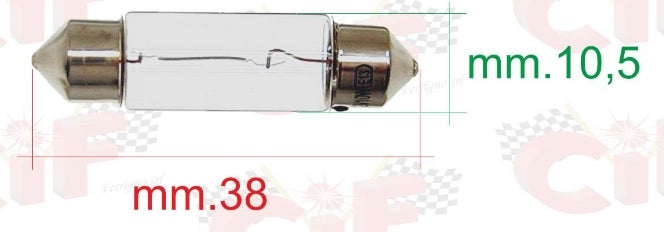 Soffitte 10,5 x 38 mm , 6V 10 W