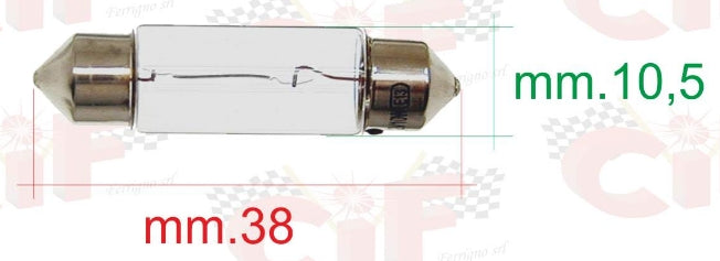 Soffitte 10,5 x 38 mm , 6V 5W