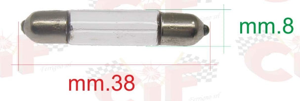 Soffitte 8 x 38 mm , 6V 3W