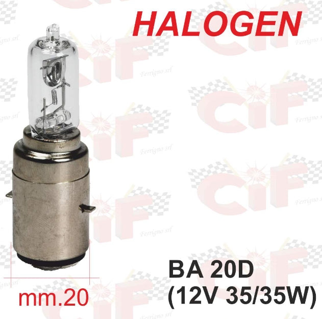 Scheinwerfer - Birne Ba20d 12 V 35/35 W , HALOGEN
