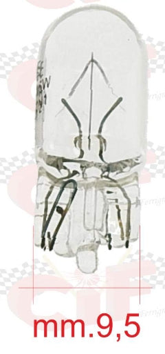 Glassockelbirne W2,1 x 9,5d W5WT10 , 12V 5W