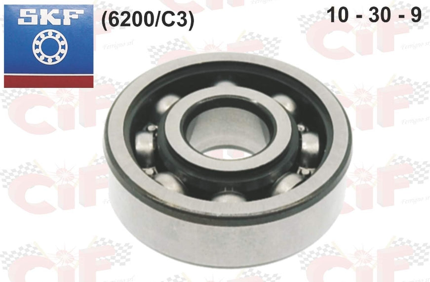Kugellager 6200 - C3 , 10 x 30 x 9 mm