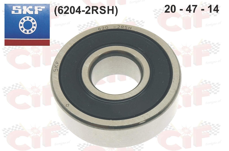 Kugellager 6204 2RS , 20 x 47 x 14 mm