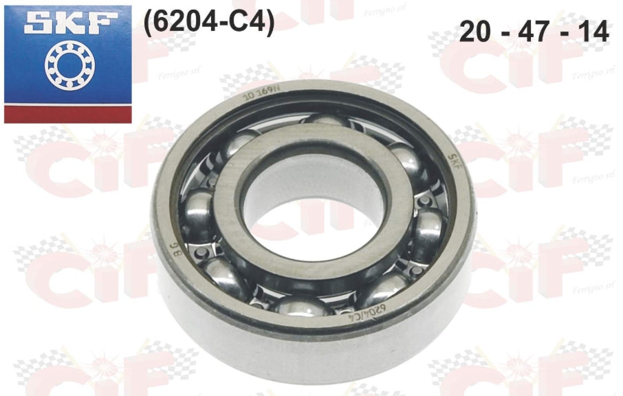 Kugellager 6204 C4 , 20 x 47 x 14 mm