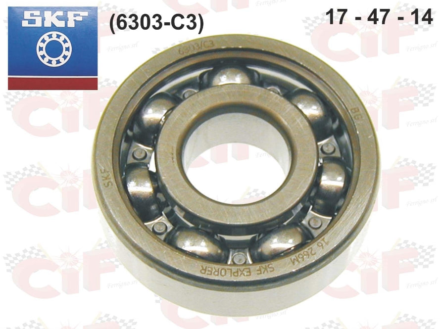 Kugellager 6303-C3 , 17 x 47 x 14 mm