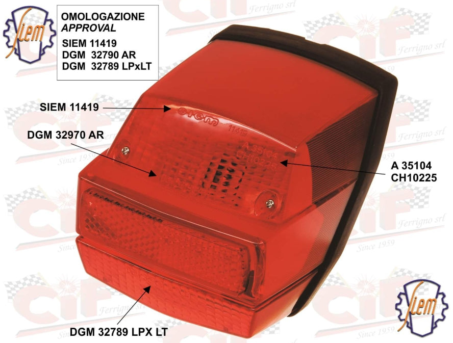 Rücklicht SIEM compl. für Vespa PV 125
