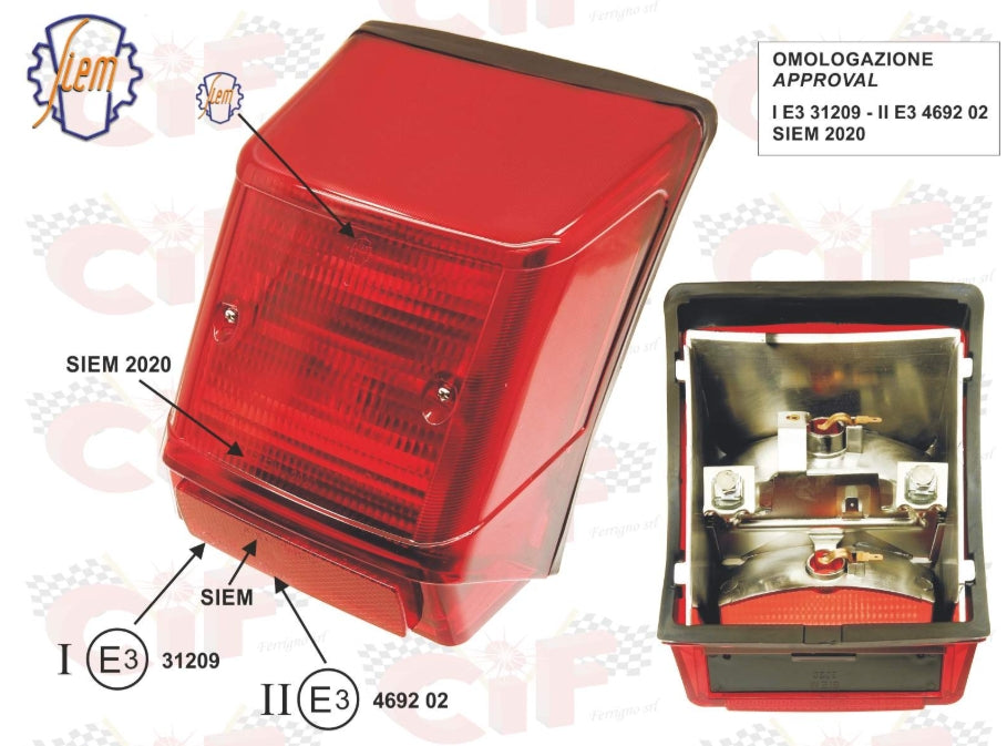 Rücklicht SIEM für Vespa PK 50 XL / Rush