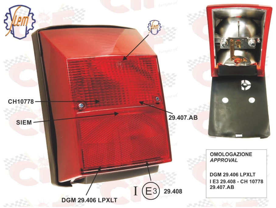 Rücklicht SIEM für Vespa PK 125