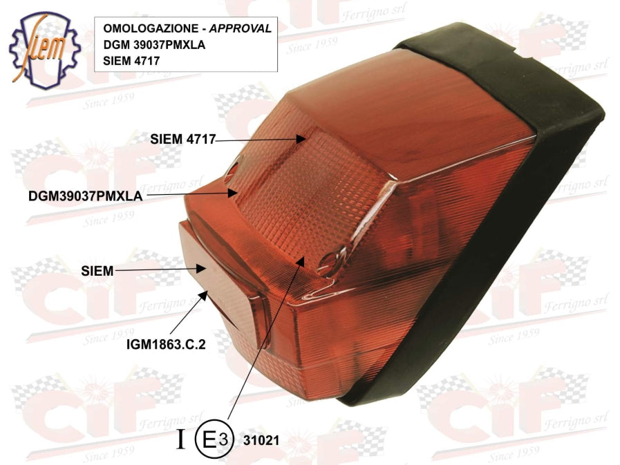 Rücklicht SIEM compl. für Vespa PX alt