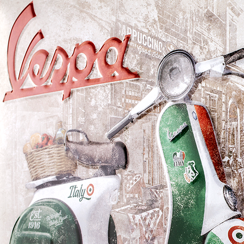 Blechschild 30 x 40 cm »Vespa - Italian Legend«