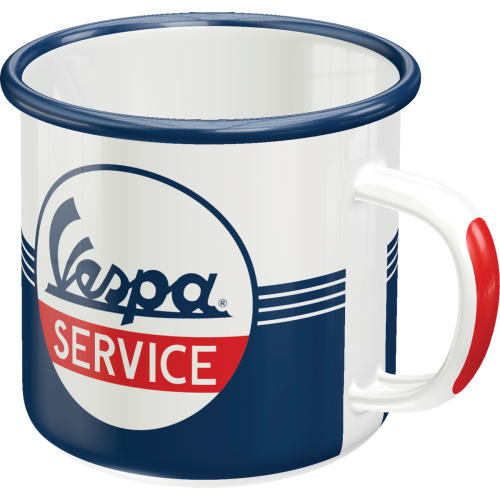 Emaille - Becher Vespa Service