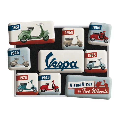 Magnet-Set (9-tlg) »Vespa - Model Chart«