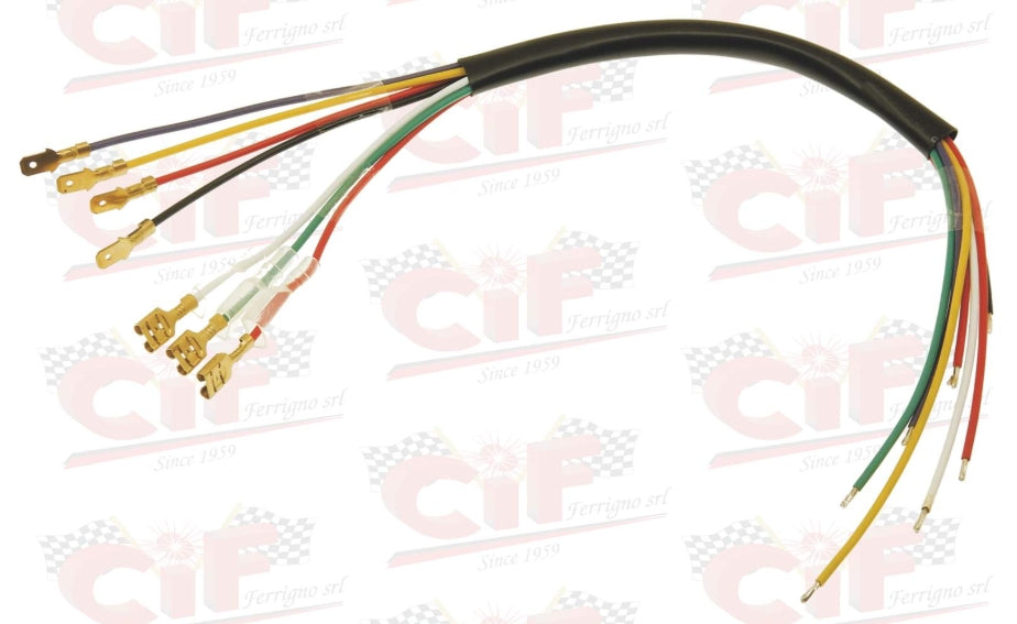 Kabelast Zündgrundplatte Vespa PX mit 7 Kabeln (einmal violett)