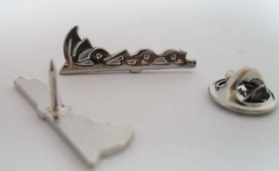 Pin Vespa Schriftzug silber