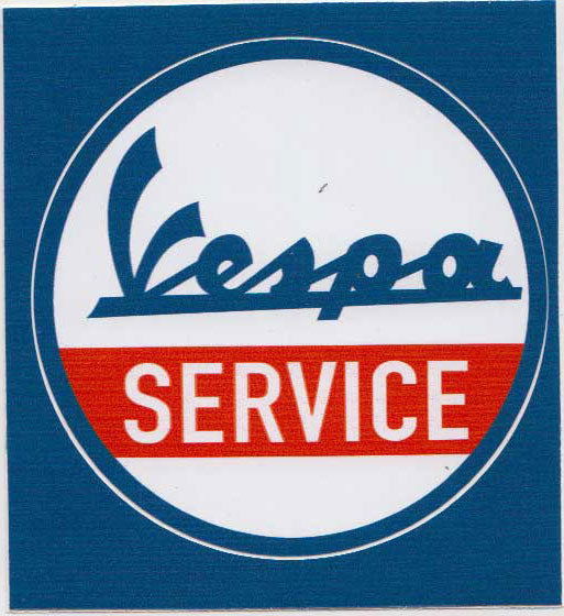 PVC Aufkleber Vespa Service