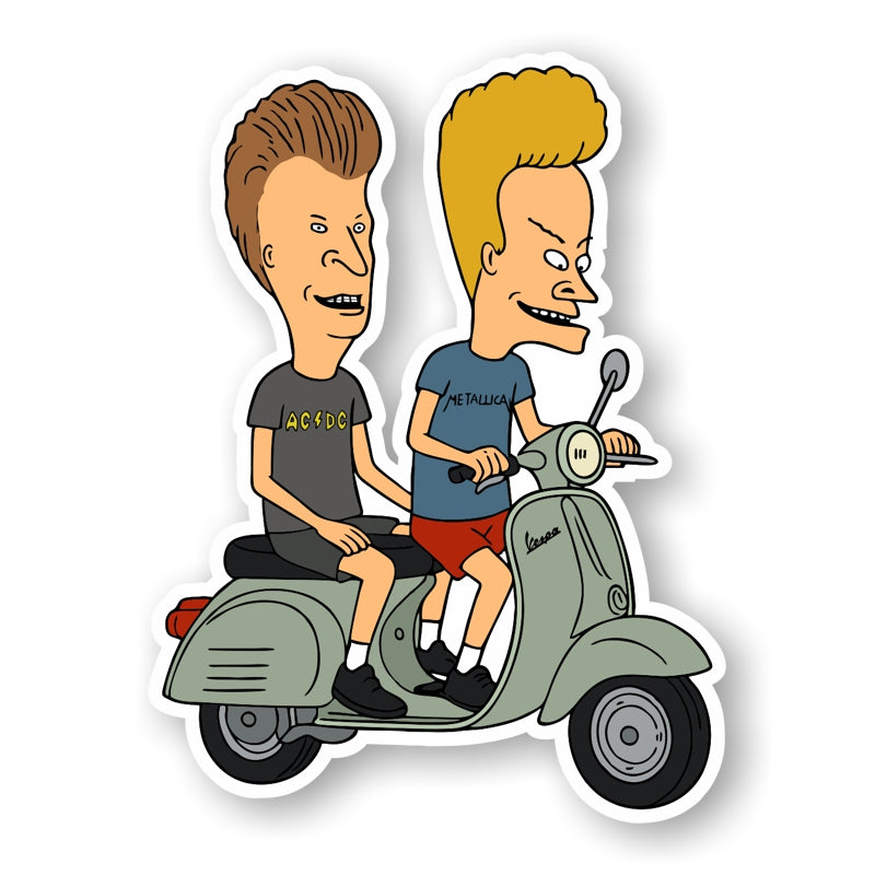 PVC Aufkleber Beavis & Butthead auf Vespa