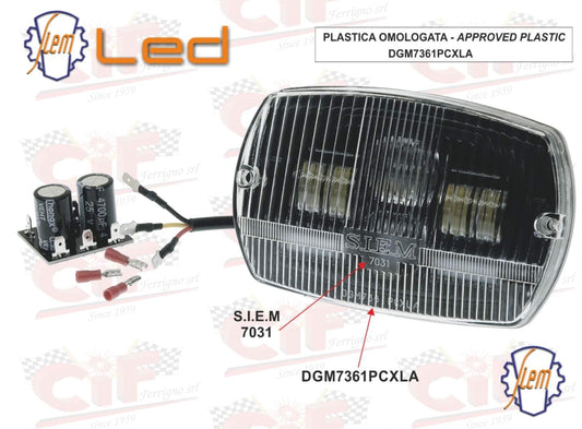 LED - Scheinwerfer Vespa V50 Special mit Konverter