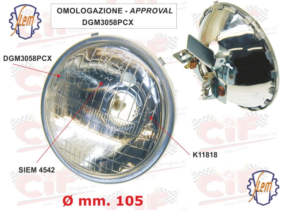 Scheinwerfer SIEM für Vespa V50