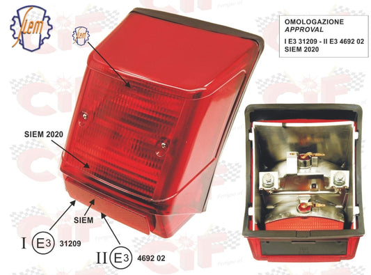 Rücklicht SIEM für Vespa PK 50 XL / Rush