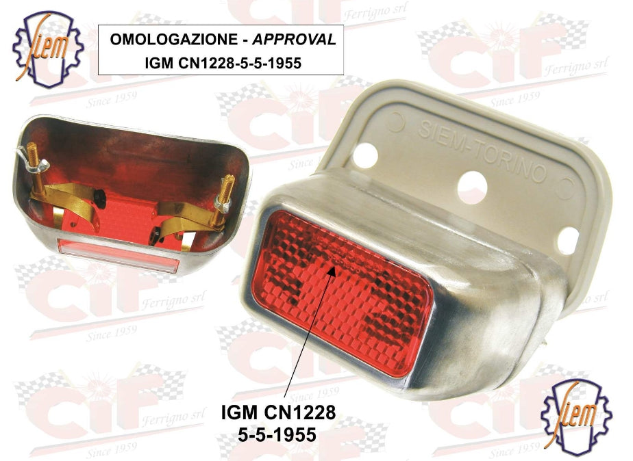 Rücklicht "ORIGINAL SIEM" komplett mit Dichtung , Vespa VNA