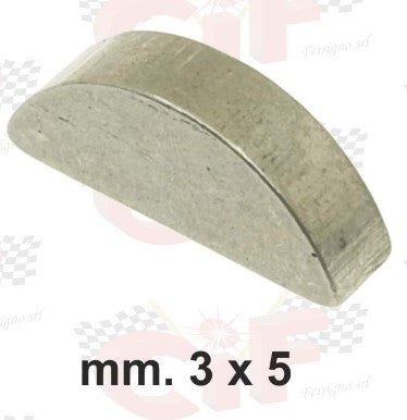 Halbmond / Scheibenfeder / Keil 3 x 5 mm