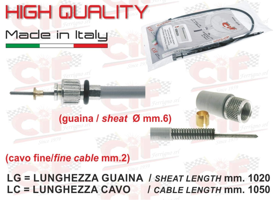 Tachowelle kompl.  2 mm , GS / GL