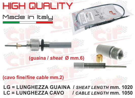 Tachowelle kompl.  2 mm , GS / GL