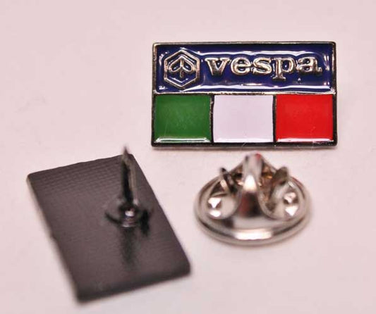 Pin Vespa Schriftzug mit ital. Farben
