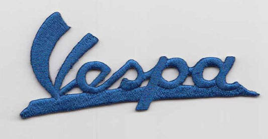 Patch Vespa Schriftzug blau