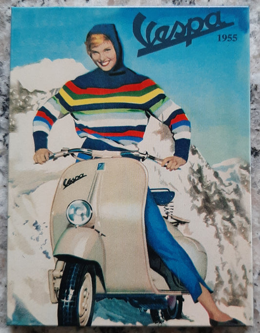 Magnet Vespa im Winter