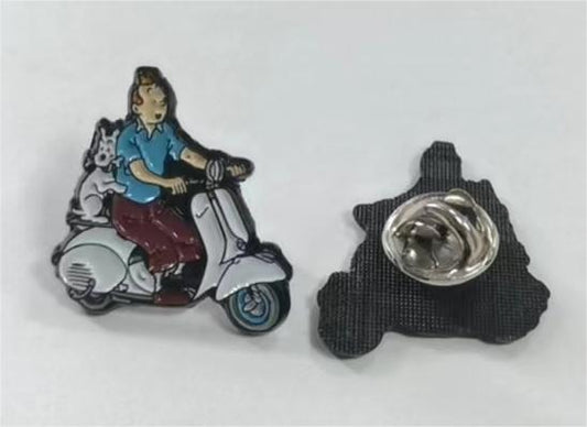 Pin Tim & Struppi auf Vespa