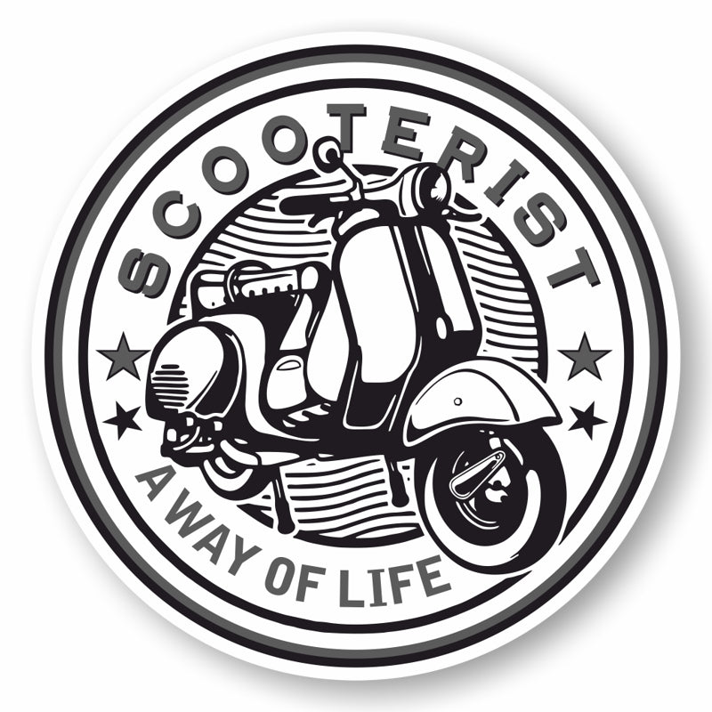 PVC Aufkleber Vespa Scooterist Way of Live