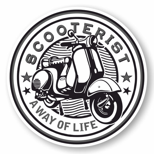 PVC Aufkleber Vespa Scooterist Way of Live