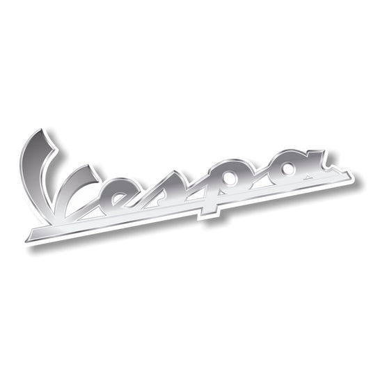 PVC Aufkleber Vespa Schriftzug silber