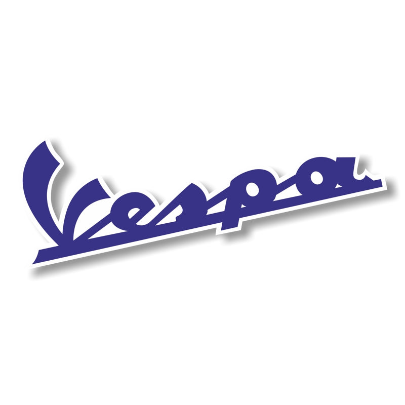 PVC Aufkleber Vespa Schriftzug blau