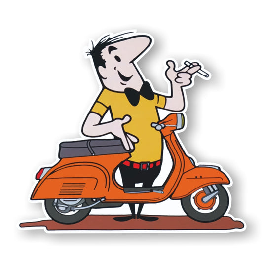 PVC Aufkleber HB Männchen auf Vespa