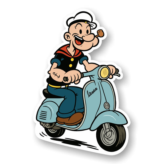 PVC Aufkleber Poppey auf Vespa